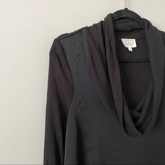 Anthropologie “deletta” cowl satin ribbed top - Picture 4 of 9